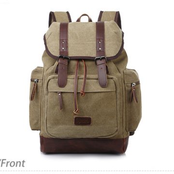 3039 Vintage Canvas Rucksack Rucksack Bookbag Satchel Wandern Tasche für Herren &amp; Frauen